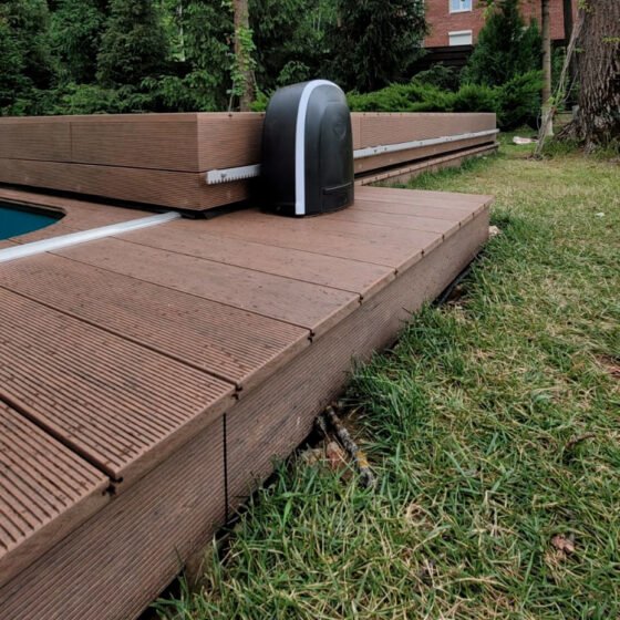 WPC decking boards for pools and piers Royalhouse.lt