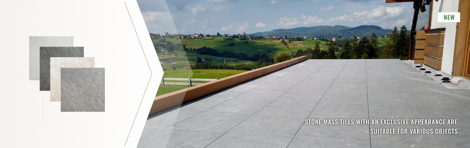 Stone mass terrace tiles Royal House