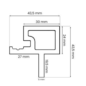 DVIPUSĖ KOMPOZITO LAMELĖS JUOSTA UNIVERSAL PREMIUM (Cotto, Oak) 2.9 m - Image 4