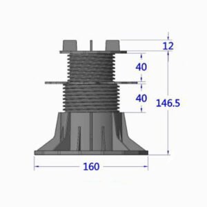 ADJUSTABLE TERRACE SUPPORT FOR ETP BOARDS (66-145 mm) - Image 2