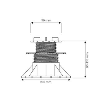 ADJUSTABLE TERRACE SUPPORT FOR HP BOARDS (60-138 mm) - Image 4