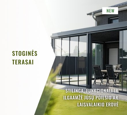 Stoginės terasai pergola